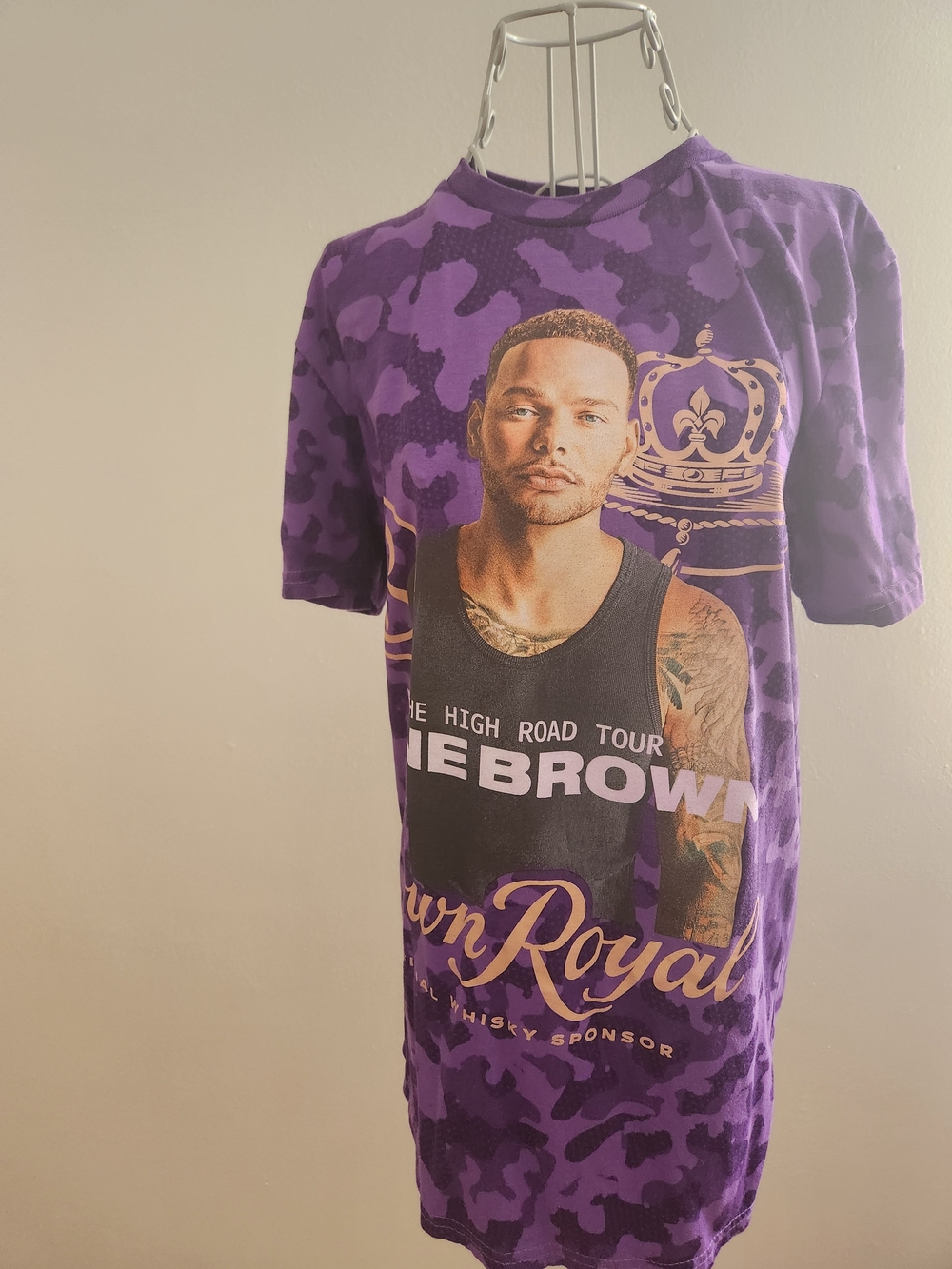 Kane Brown Crown Royal "The High Road" Tour Shirt | Purple Camo | Medium